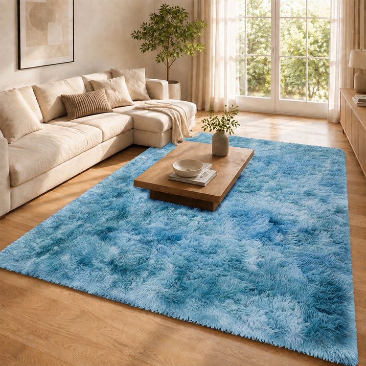 Faux Fur Rug Tie-Dye Shag Carpet