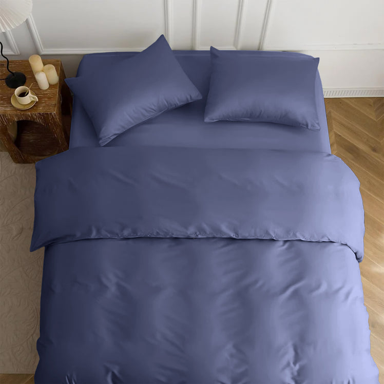 4 Piece Bedding Set Duvet Cover, Pillowcases & Fitted Sheet