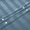 Washed Blue Striped Bedding Duvet Cover Set