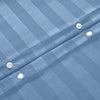 Washed Blue Striped Bedding Duvet Cover Set