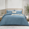 4 Piece Stripe Bedding Set - Duvet Cover, Fitted Sheet & Pillowcases