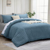 4 Piece Stripe Bedding Set - Duvet Cover, Fitted Sheet & Pillowcases