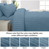 4 Piece Stripe Bedding Set - Duvet Cover, Fitted Sheet & Pillowcases