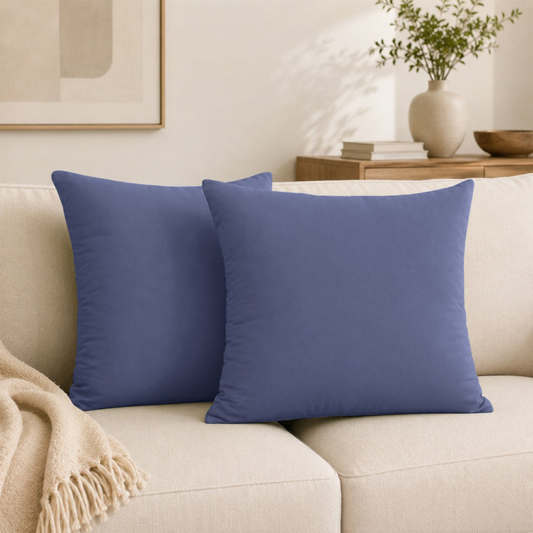 Plain Decorative Sofa Cushion Covers Pair