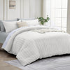 4 Piece Stripe Bedding Set - Duvet Cover, Fitted Sheet & Pillowcases