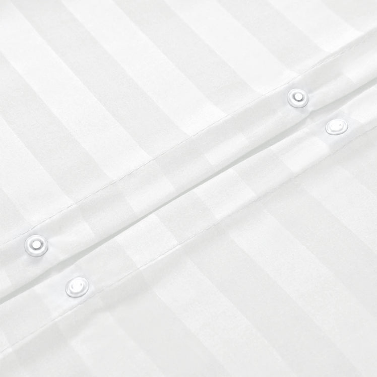 White Duvet Cover Striped Pattern Bedding Set