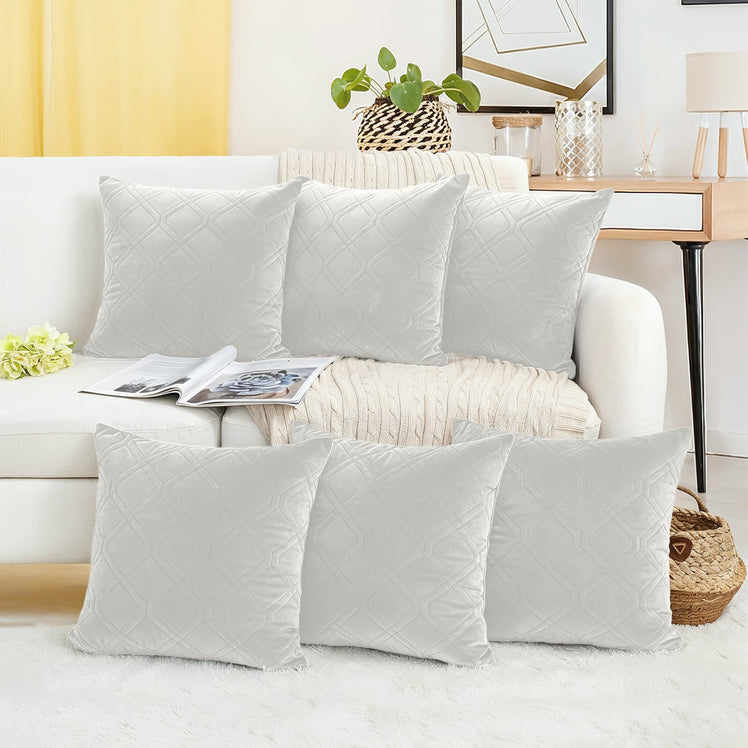 Diamond Embossed Velvet Cushion Covers