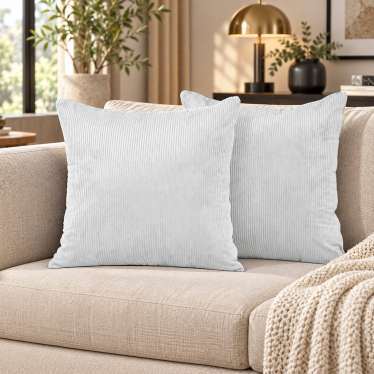 4 Pack Velvet Striped Corduroy Cushion Covers