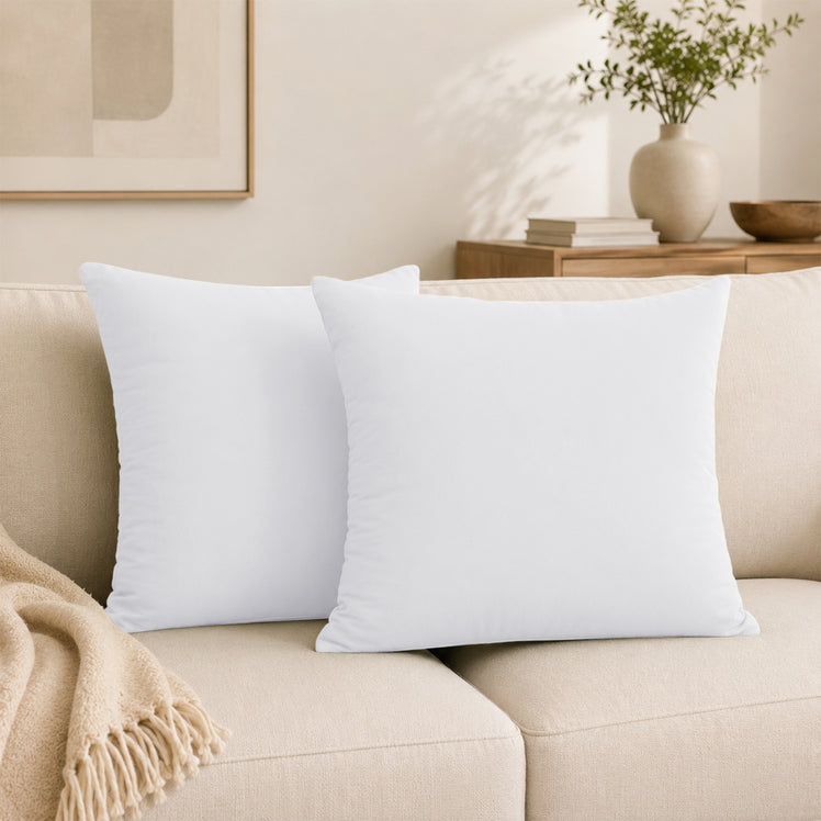 Plain Decorative Sofa Cushion Covers Pair
