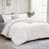 4 Piece Stripe Bedding Set - Duvet Cover, Fitted Sheet & Pillowcases