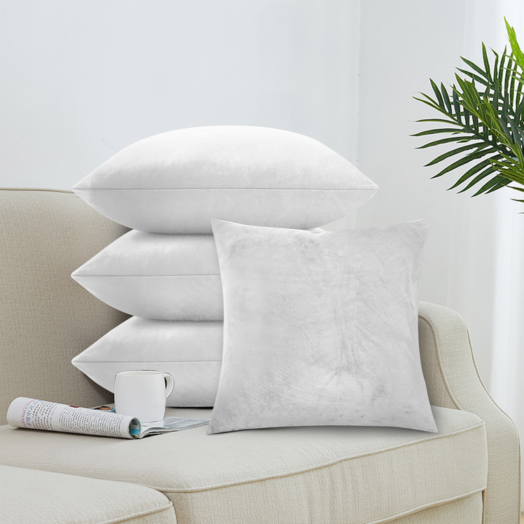 Filled Cushions Velvet Covers 4 Pack