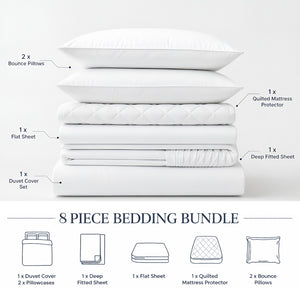 Hotel Bedding Set - 8 Piece Complete Bed Bundle