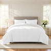 White Duvet Cover Striped Pattern Bedding Set