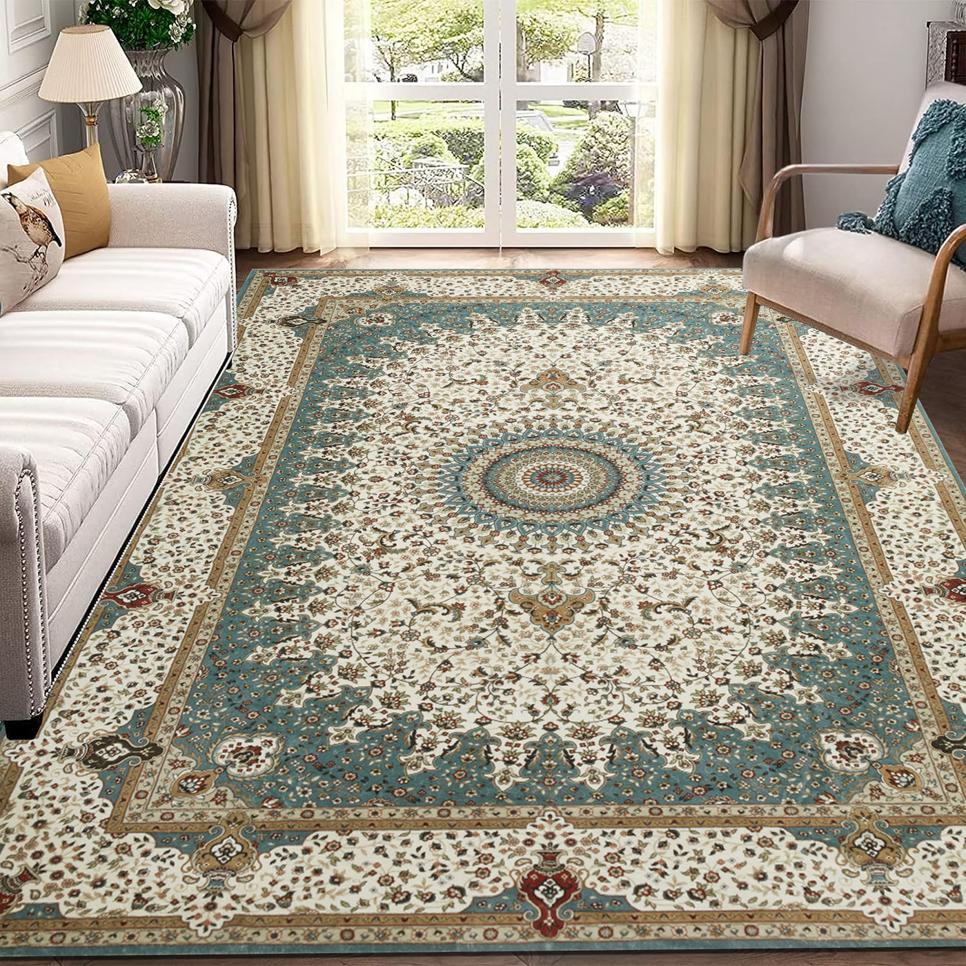 Large Area Bedroom Rectangle Willow Rug
