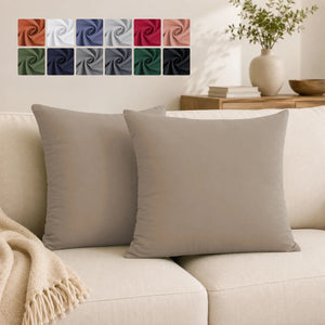 Plain Decorative Sofa Cushion Covers Pair