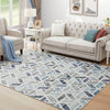 Machine Washable Rugs Tile Trellis Printed