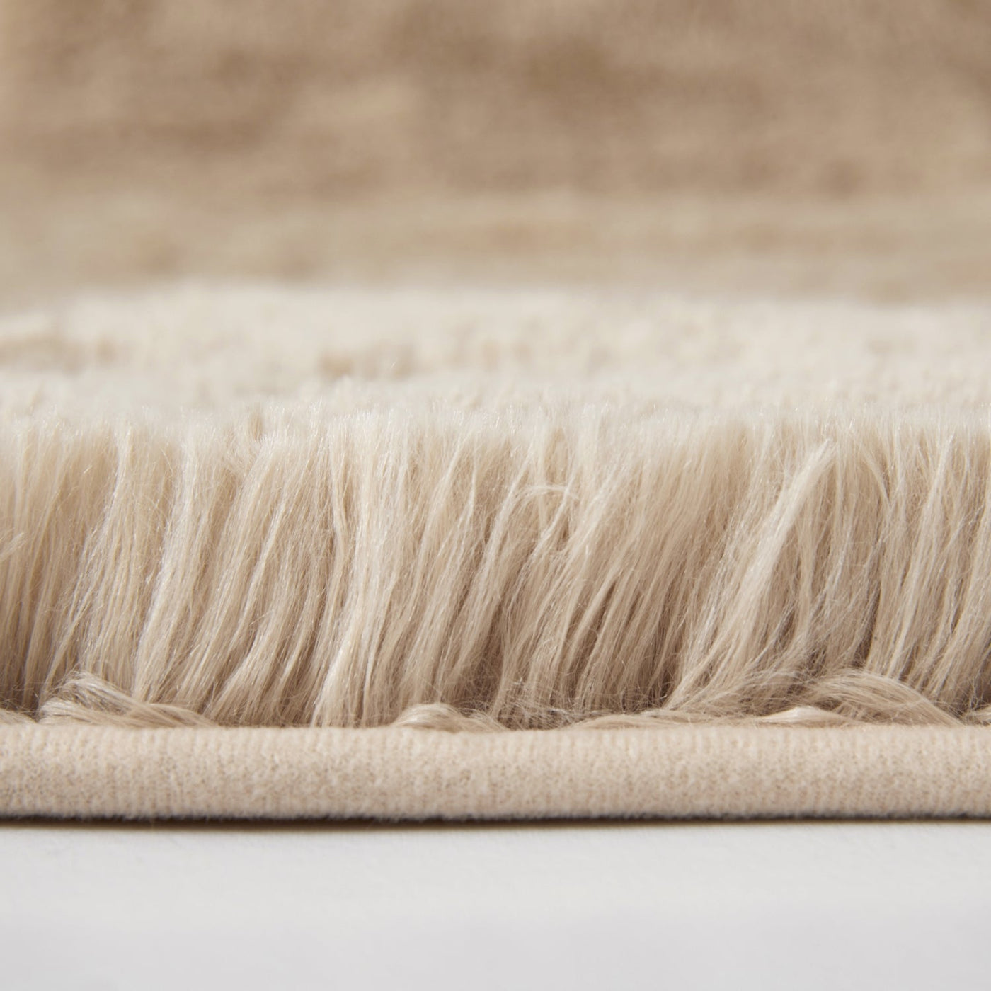 Beige Shaggy Rug | Large Faux Fur Fluffy Shag Pile Rugs - Yorkshire Bedding
