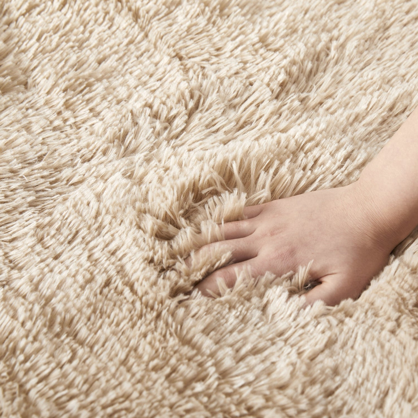 Beige Shaggy Rug | Large Faux Fur Fluffy Rug – Yorkshire Bedding