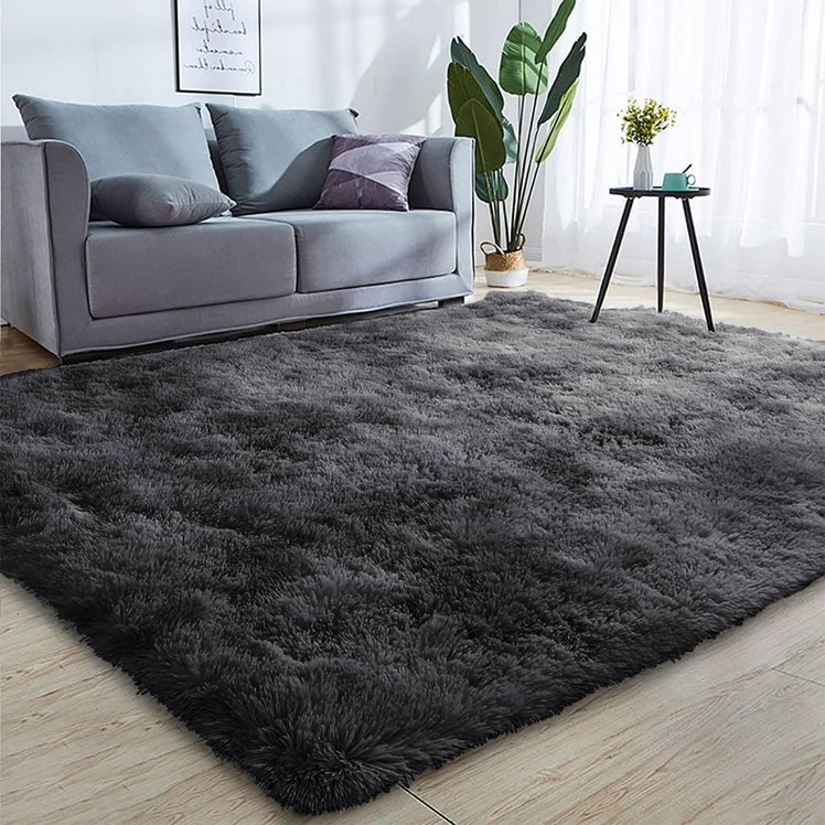 Black Shaggy Rug Large Soft Fluffy Shag Pile