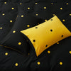Ochre & Black Duvet Cover Polka Dot Printed