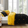 Ochre & Black Duvet Cover Polka Dot Printed