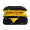 Ochre & Black Duvet Cover Polka Dot Printed