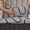 Grey & Black Duvet Cover Waves Printed