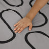 Grey & Black Duvet Cover Waves Printed