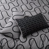 Grey & Black Duvet Cover Waves Printed