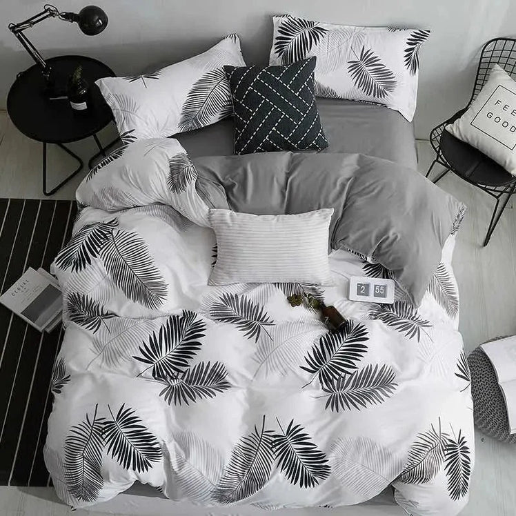 Printed Duvet Cover Palm Leaf Design