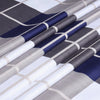 Navy Check Printed Duvet Cover