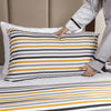 Ochre Stripe Printed Duvet Cover