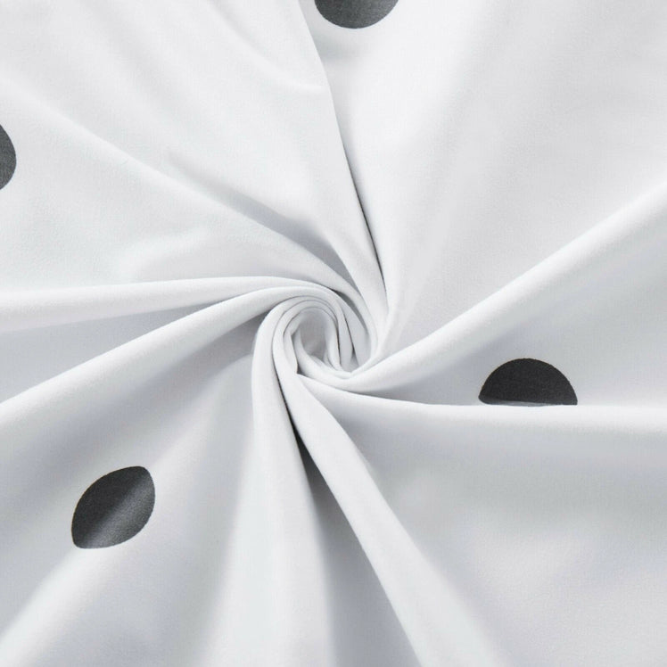 Polka Dot Printed White Duvet Cover