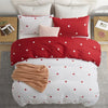 Red & White Duvet Cover Polka Dot Printed
