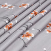 Rust Flower Printed Duvet Cover