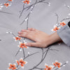 Rust Flower Printed Duvet Cover