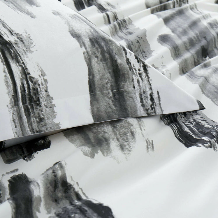 Brushed Striped Printed Duvet Cover