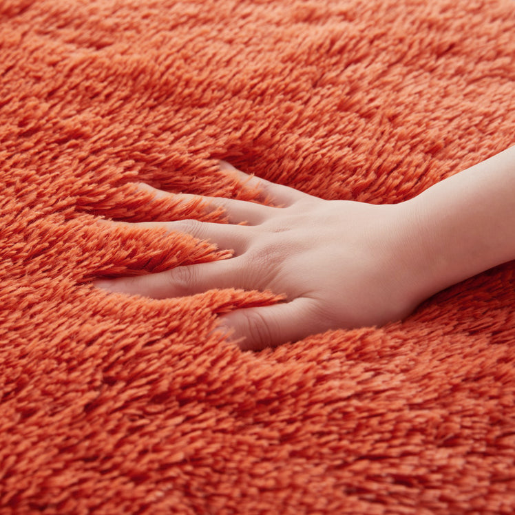 Fluffy Large Shaggy Rug Rust