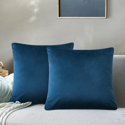 Navy Blue Velvet Cushion Covers