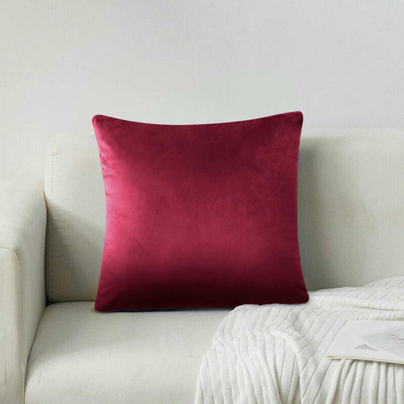 Burgundy velvet pillow sales covers