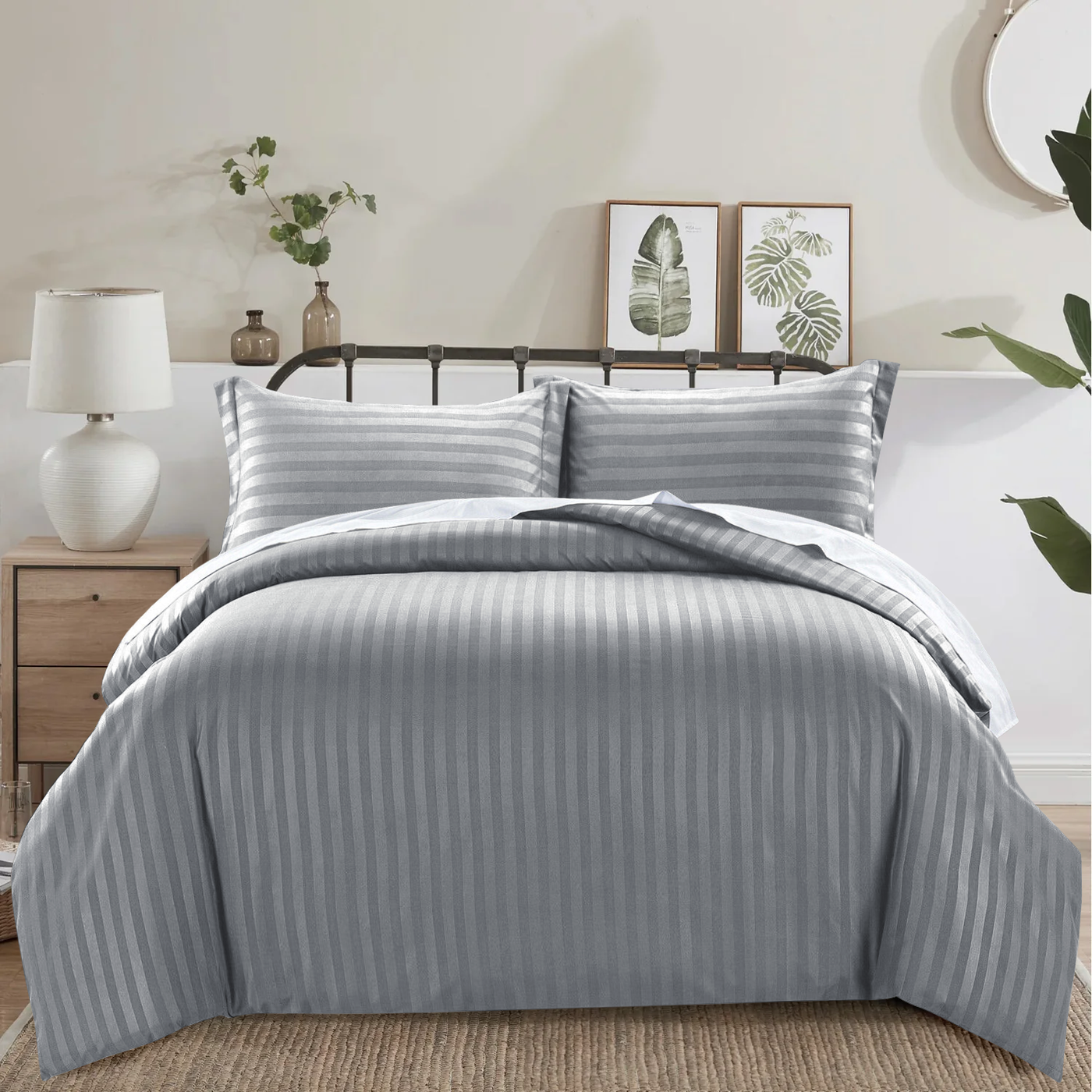 Grey bed comforter queen deals