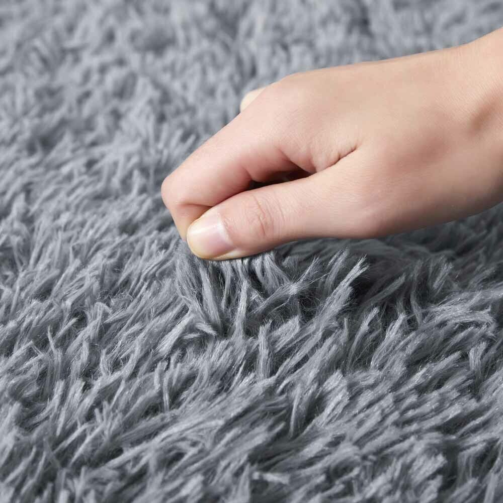 Gaudy Rug Grey Fluffy Shaggy Rug Large – Yorkshire Bedding