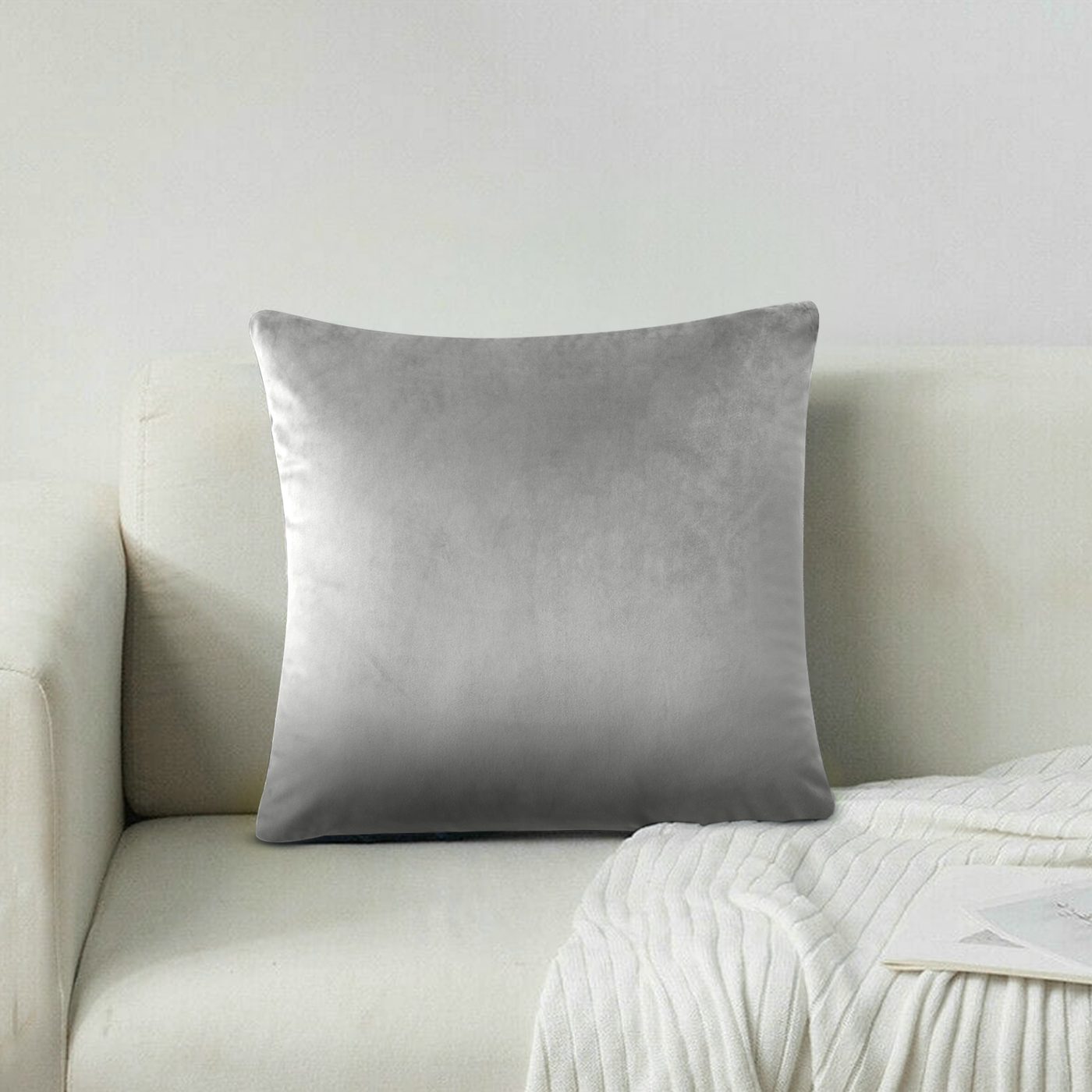 Silver Velvet Cushion Covers