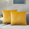 Ochre Velvet Cushion Covers