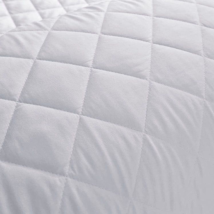 Deluxe Quilted Pillow White Pair