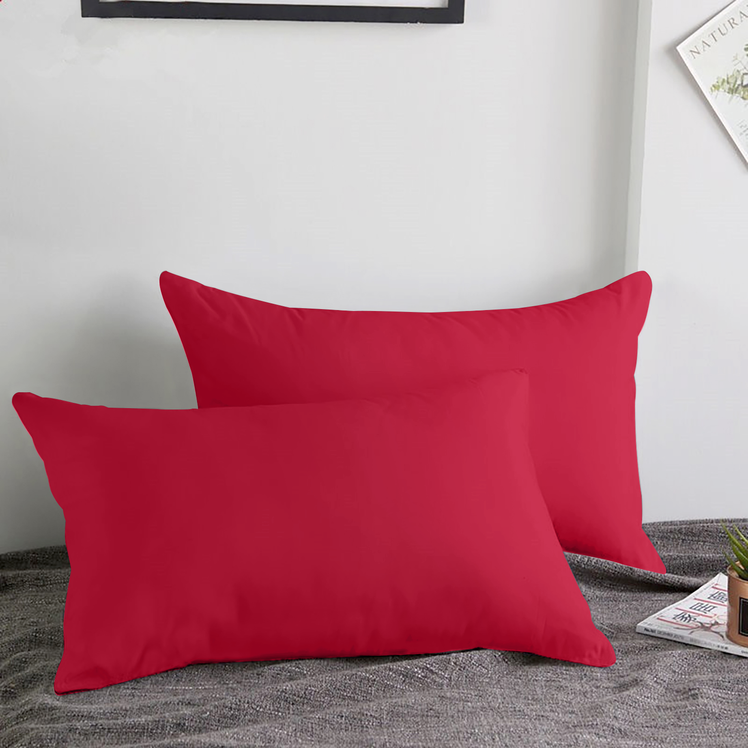 Red Pillow Cases Pair