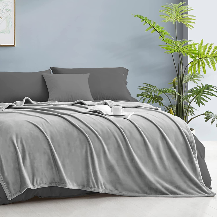 Silver bed throw sale