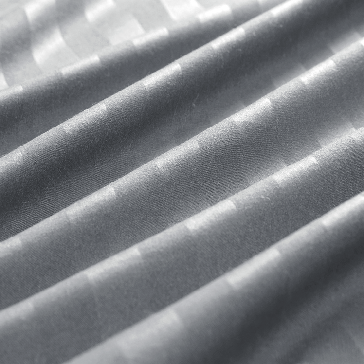 Grey Striped Duvet Cover Pattern Bedding Set