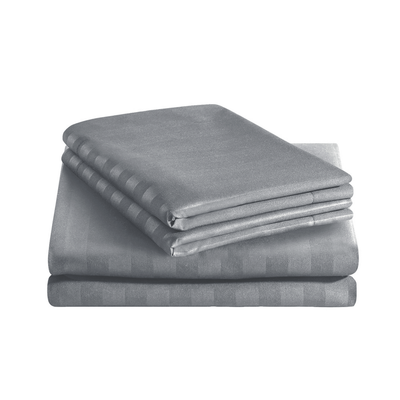 Grey Striped Duvet Cover Pattern Bedding Set