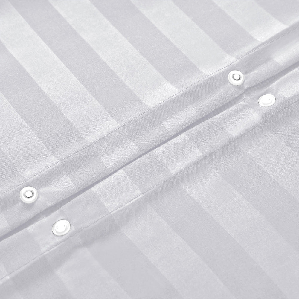 White Duvet Cover Striped Pattern Bedding Set